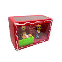 Load image into Gallery viewer, Handmade Window Shadow Box Nicho - Panaderia Shadow Boxes Mexico CC Red Wood Box - Sra. Panadera / Woman Customer