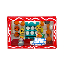 Load image into Gallery viewer, Handmade Window Shadow Box Nicho -  La Alfarería (Pottery Store) Shadow Boxes Mexico CC Red Wood Box