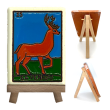 Load image into Gallery viewer, Mexican Handmade Clay Loteria Tile and Stand Tile Mexico