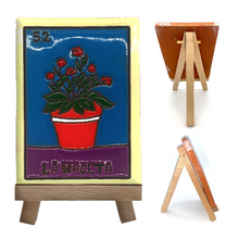 Load image into Gallery viewer, Handmade Clay Loteria Tile and Stand Tile Mexico No. 52 "La Maceta"
