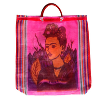 Load image into Gallery viewer, Mercado Mesh Tote Bags Totes & Purses Mexico Frida Pink