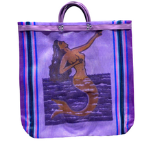 Load image into Gallery viewer, Mercado Mesh Tote Bags Totes & Purses Mexico Sirena Lavender
