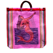 Load image into Gallery viewer, Mercado Mesh Tote Bags Totes & Purses Mexico Sirena Pink