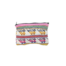 Load image into Gallery viewer, Handmade Woven Zippered Pouch Totes & Purses Mexico White