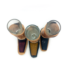 Load image into Gallery viewer, Handmade Mexican Leather Mini-Boot Shot Glass Gift Set (3-Pack) Bar Goods Mexico