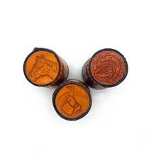 Load image into Gallery viewer, Handmade Mexican Leather Tequila Shot Glass (3-Pack) Bar Goods Mexico
