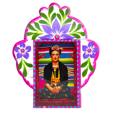 Load image into Gallery viewer, Frida Tin Nicho With Glass Door Art & Decor Mexico