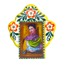 Load image into Gallery viewer, Frida Tin Nicho With Glass Door Art & Decor Mexico