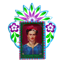 Load image into Gallery viewer, Frida Tin Nicho With Glass Door Art & Decor Mexico