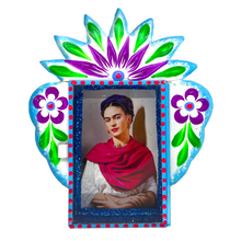 Load image into Gallery viewer, Frida Tin Nicho With Glass Door Art & Decor Mexico Frida Tin 6