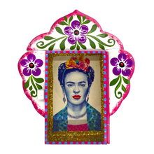 Load image into Gallery viewer, Frida Tin Nicho With Glass Door Art & Decor Mexico Frida Tin 11