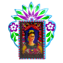 Load image into Gallery viewer, Frida Tin Nicho With Glass Door Art & Decor Mexico Frida Tin 13