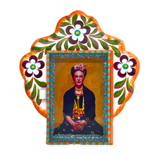 Load image into Gallery viewer, Frida Tin Nicho With Glass Door Art & Decor Mexico