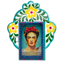 Load image into Gallery viewer, Frida Tin Nicho With Glass Door Art & Decor Mexico