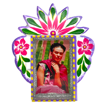 Load image into Gallery viewer, Frida Tin Nicho With Glass Door Art & Decor Mexico Frida Tin 23