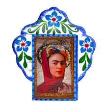 Load image into Gallery viewer, Frida Tin Nicho With Glass Door Art & Decor Mexico Frida Tin 24