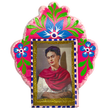 Load image into Gallery viewer, Frida Tin Nicho With Glass Door Art & Decor Mexico