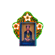 Load image into Gallery viewer, Frida Tin Nicho With Glass Door Art & Decor Mexico