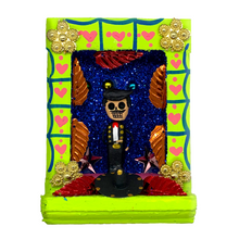 Load image into Gallery viewer, Handmade Shadow Box Nicho - Mariachi "El Gavilancillo" Shadow Boxes Mexico CC Kiwi Wood Box