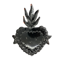 Load image into Gallery viewer, Handmade Frida 3D Tin Hearts Tin Milagro Hearts Mexico