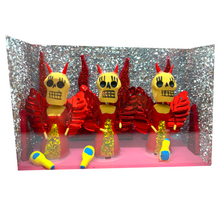 Load image into Gallery viewer, Handmade Window Shadow Box Nicho  - Tres Diablitas Shadow Boxes Mexico CC