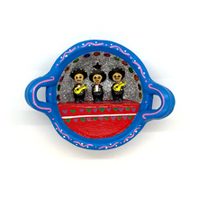 Load image into Gallery viewer, Handmade Mexican Cazuela Art - Mariachi Art & Decor Mexico Blue Cazuela