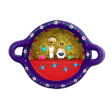 Load image into Gallery viewer, Handmade Mexican Cazuela Art - Jarochos Art & Decor Mexico Purple Cazuela