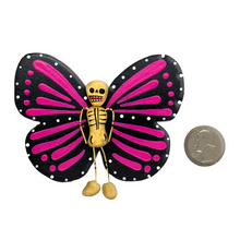 Load image into Gallery viewer, Handmade Jumbo Mariposa Butterfly Magnets (Calaca 2 Pack) Art & Decor Mexico