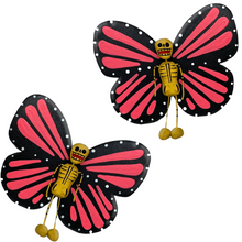 Load image into Gallery viewer, Handmade Jumbo Mariposa Butterfly Magnets (Calaca 2 Pack) Art & Decor Mexico Calaca Pink
