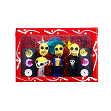 Load image into Gallery viewer, Handmade Window Shadow Box Nicho -  Rockeros Shadow Boxes Mexico CC Red Wood Box