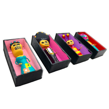 Load image into Gallery viewer, Handmade Mini Magnet Coffin People - Los Famosos (4 Pack) Art & Decor Mexico