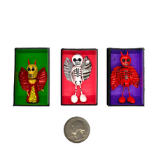 Load image into Gallery viewer, Handmade Mini Magnet Coffin People - Angels and Diablitos (3 Pack) Art & Decor Mexico