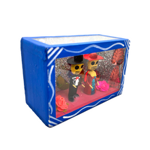 Load image into Gallery viewer, Handmade Window Shadow Box Nicho - Catrina y Catrin Shadow Boxes Mexico CC