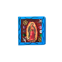 Load image into Gallery viewer, Handmade Wood Portrait Nicho Magnet - Virgen de Guadalupe Shadow Boxes Mexico