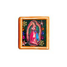 Load image into Gallery viewer, Handmade Wood Portrait Nicho Magnet - Virgen de Guadalupe Shadow Boxes Mexico