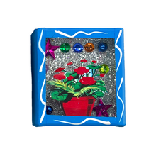 Load image into Gallery viewer, Handmade Wood Portrait Nicho Magnet - Loteria Images Shadow Boxes Mexico La Maceta - Blue Wood Box