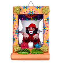 Load image into Gallery viewer, Handmade Shadow Box Nicho - Cepillín (Limited Edition) Shadow Boxes Mexico CC Salmon Wood Box