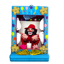 Load image into Gallery viewer, Handmade Shadow Box Nicho - Cepillín (Limited Edition) Shadow Boxes Mexico CC Cyan Wood Box