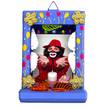 Load image into Gallery viewer, Handmade Shadow Box Nicho - Cepillín (Limited Edition) Shadow Boxes Mexico CC Powder Blue Wood Box