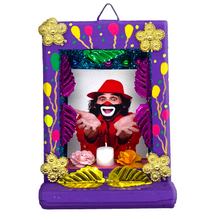Load image into Gallery viewer, Handmade Shadow Box Nicho - Cepillín (Limited Edition) Shadow Boxes Mexico CC Purple Wood Box