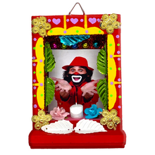 Load image into Gallery viewer, Handmade Shadow Box Nicho - Cepillín (Limited Edition) Shadow Boxes Mexico CC Red Wood Box