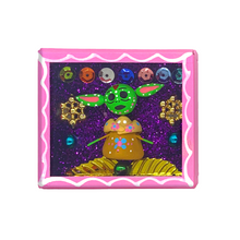 Load image into Gallery viewer, Handmade Square Shadow Box Nicho - Yodacaltiche Magnet Shadow Boxes Mexico Pink Wood Box