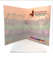 Load image into Gallery viewer, Dale, Dale, Dale Musical Birthday Card + Piñata Gift Bundle Greeting Cards Muertolandia.com