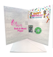 Load image into Gallery viewer, Luchadores Musical Birthday Card + Gift Bundle Greeting Cards Muertolandia.com