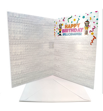 Load image into Gallery viewer, Luchadores Musical Birthday Card + Gift Bundle Greeting Cards Muertolandia.com