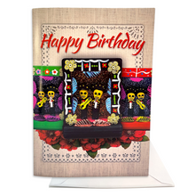 Load image into Gallery viewer, Musical Greeting Card - Mariachi "Happy Birthday...pero con mariachi!" Greeting Cards Muertolandia.com 1 Card