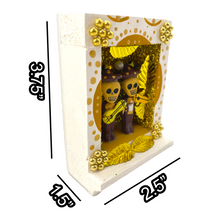 Load image into Gallery viewer, Handmade Shadow Box Nicho - Mariachi Monochromatic Series Shadow Boxes Mexico CC