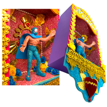 Load image into Gallery viewer, Handmade Deluxe Shadow Box Nicho - Luchador - Que Tranza Valedor Shadow Boxes Mexico