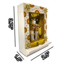 Load image into Gallery viewer, Handmade Shadow Box Nicho - Los Novios Monochromatic Series Shadow Boxes Mexico CC