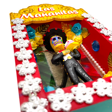 Load image into Gallery viewer, Handmade Deluxe Shadow Box Nicho - Las Mañanitas - Mariachi Los Muertos Series Shadow Boxes Mariachi Los Muertos